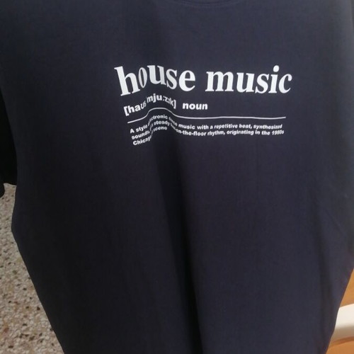 Unisex navy t-shirt 2XL new, House Music print