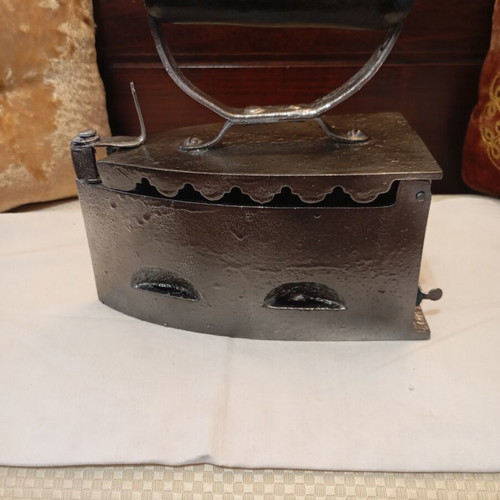 Antique traditional charcoal iron used