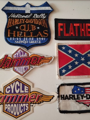 Iron-on and Sew-on Patches set of 9 with 1 Sticker like new