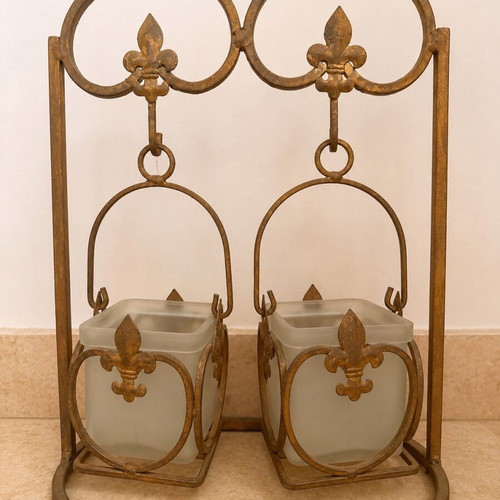 Bronze Floor Candlestick like new