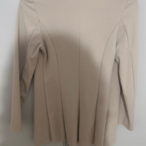 Beige mid-length jacket S/M like new, unlined