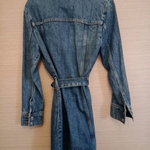 Long denim jacket Zara like new, blue, size S