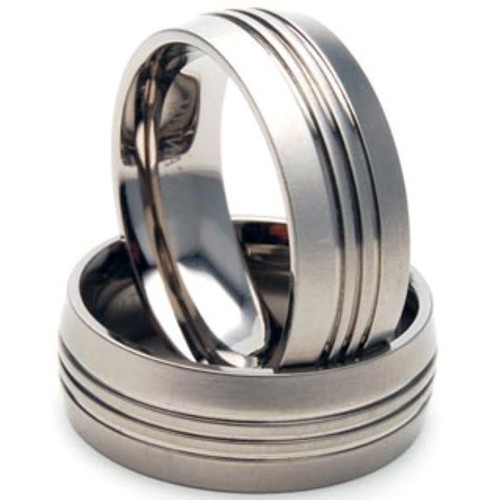 Pair of rings made of steel new