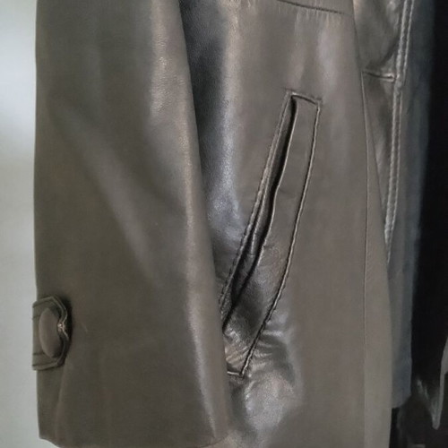Leather jacket black like new, size N46-50