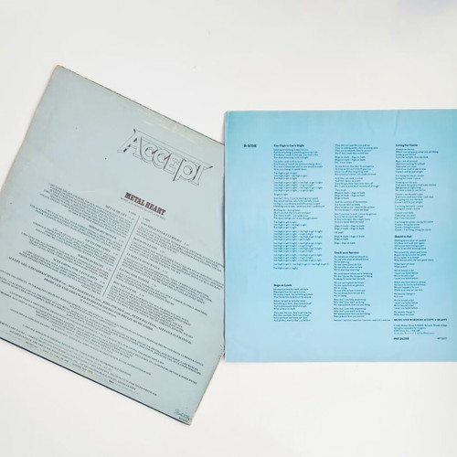 Accept Metal Heart vinyl LP used, Greek edition 1985