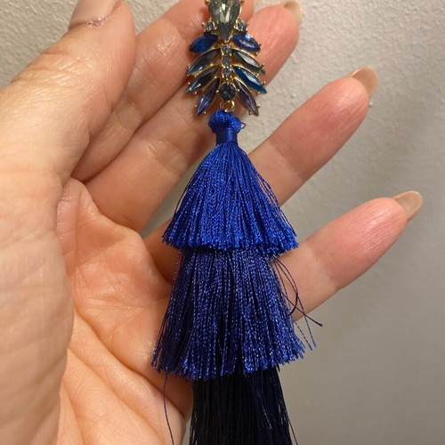 Zara blue tassel earrings like new, unworn