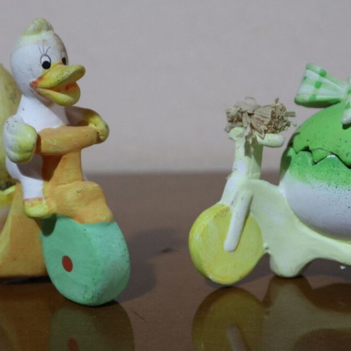 Easter decorations with egg holder, new, set of 2 pieces