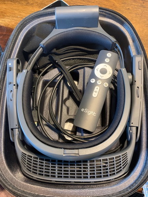 Esight 4 low vision aid used