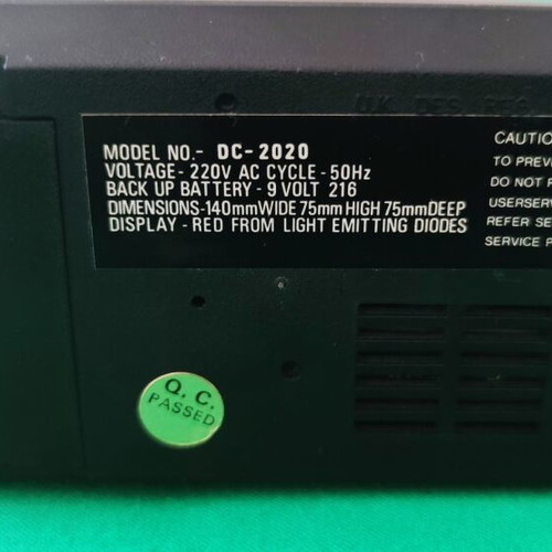 Myoko DC-2020 vintage digital alarm clock like new with original box