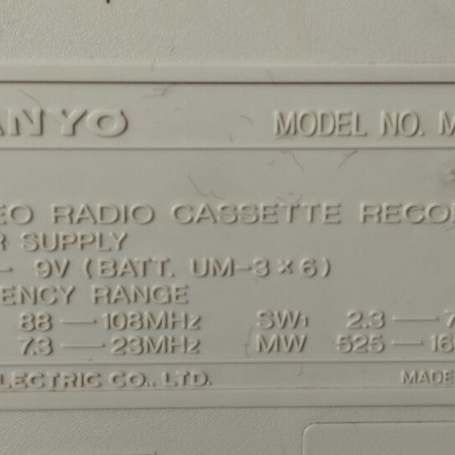 SANYO radio cassette player used, portable collectible