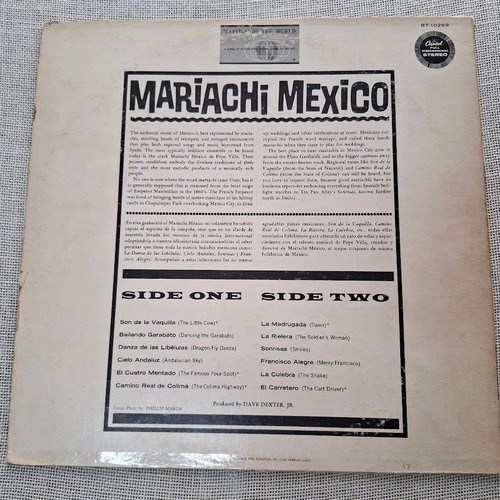 Mariachi Mexico Swinging South Of The Border Pops LP used
