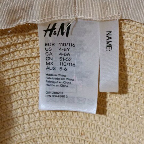 H&M children's hat beige like new up to 6 years