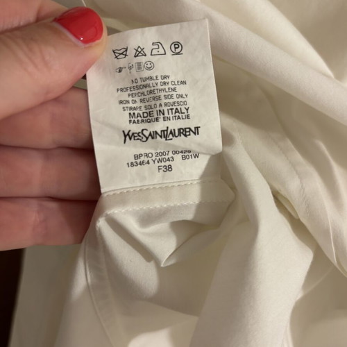 Saint Laurent shirt medium white used, stretch cotton