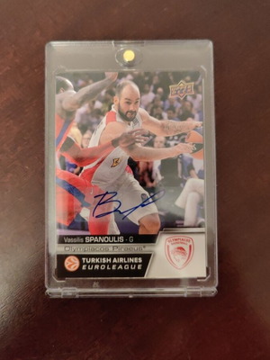 Κάρτα αυτόγραφου Spanoulis Olympiacos μπάσκετ σαν καινούργιο