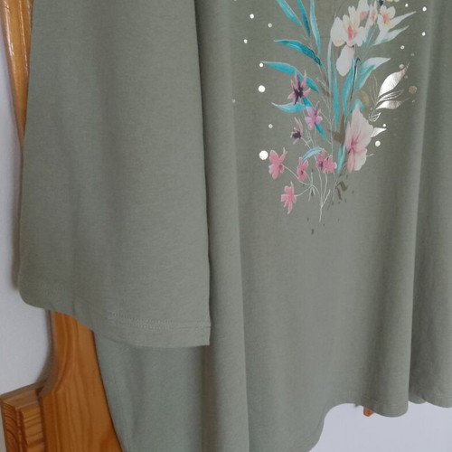 LC Waikiki green cotton blouse 3XL like new, 7/8 sleeves