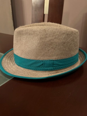 Stamion children's and youth hat like new, beige and turquoise