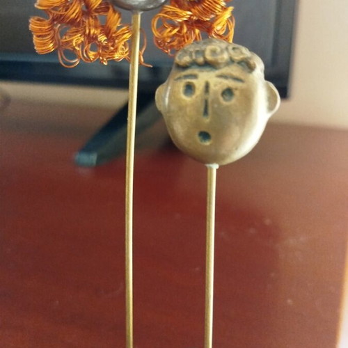 Decorative siblings made of bronze and aluminum like new