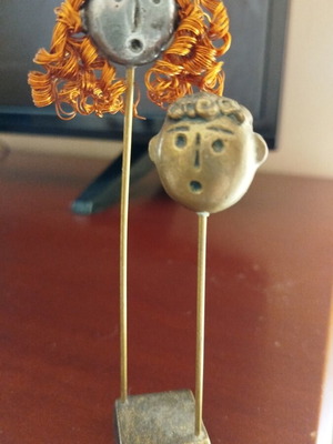 Decorative siblings made of bronze and aluminum like new