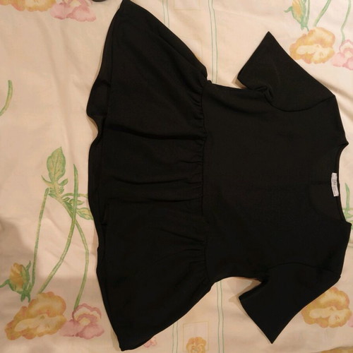 Zara black blouse with short sleeves like new