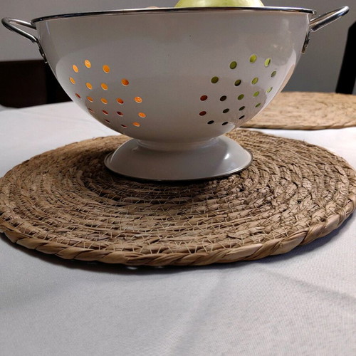 Enamel Colander Bowl Retro French Style like new