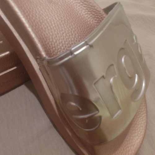 Superga bronze slippers size 37 used with small tear