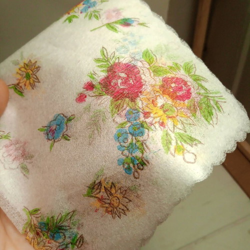Transparent collectible napkin like silk, vintage 1960s, new