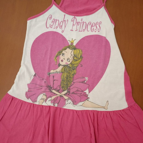 Candy Princess pink summer nightdress used, 100% cotton, size 8