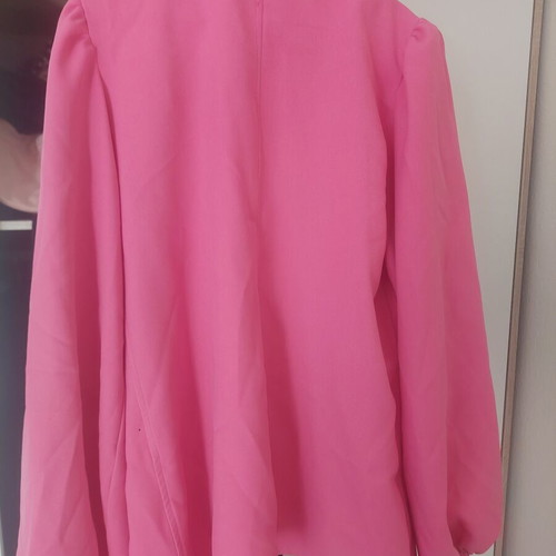 Regalinas pink women's blouse with puffed long sleeves