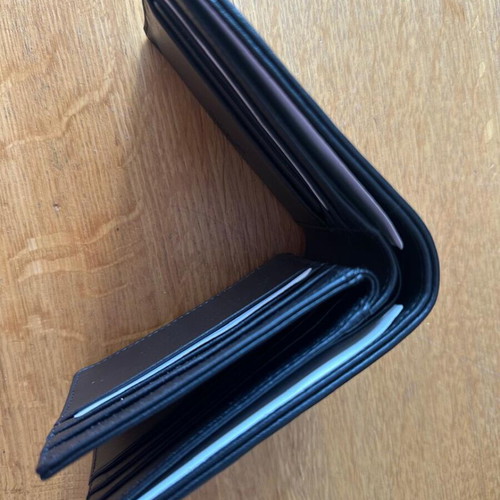 Mont Blanc wallet with leather and fabric