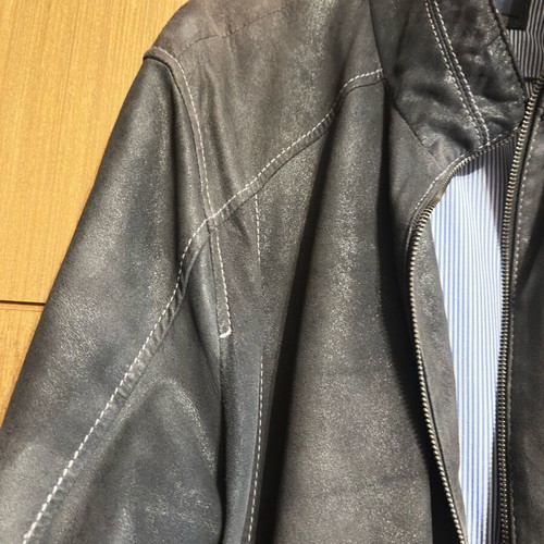 Men's suede leather jacket gray like new, size XL