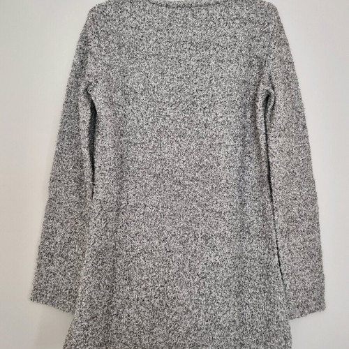 Grey Shein long-sleeve sweater with split hem, new, size S
