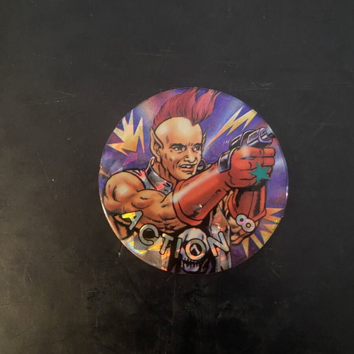 Action 8 vintage holographic pog used from 90s Greek series