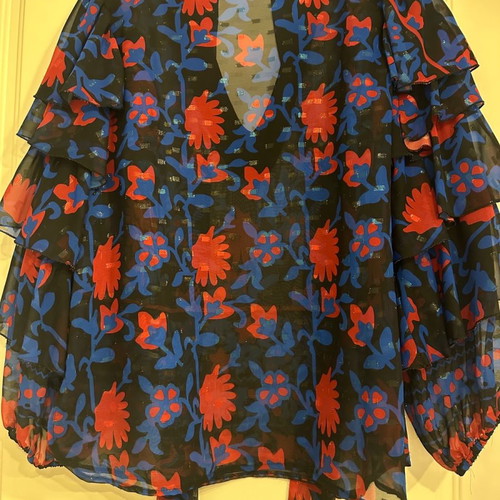 Nema shirt blouse new, slim fit, black with metallic thread