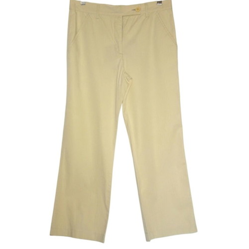 Krizia Jeans Cropped Cotton Pants new, size S beige