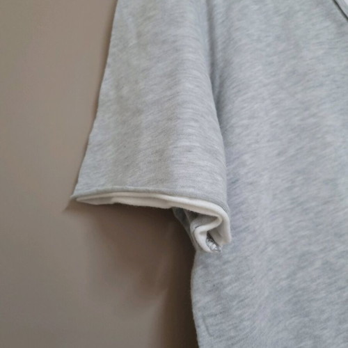 Betty Barclay short-sleeve top like new, grey with white, size UK16