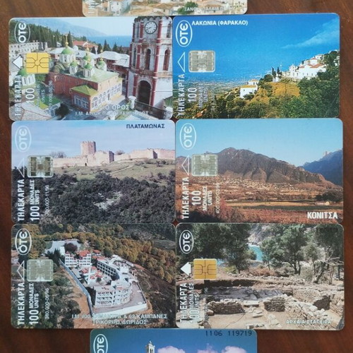 Greek phone cards, pack of 32, 1996