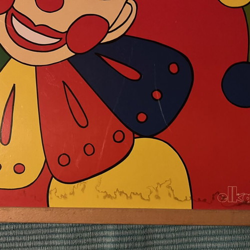Used puppet theater with wear and missing support side