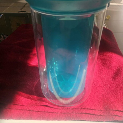 Bodum champagne wine cooler like new, turquoise 1990