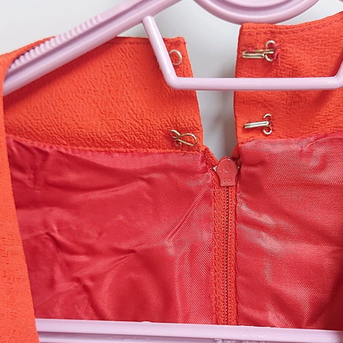 Classic dress with buttons like new, red
