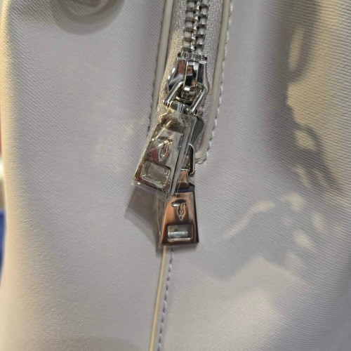 Trussardi Tote Bag new, beige eco leather with chain details