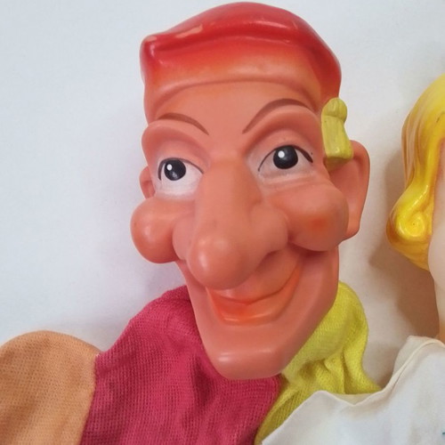 Vintage 3 glove puppets used for puppet theater