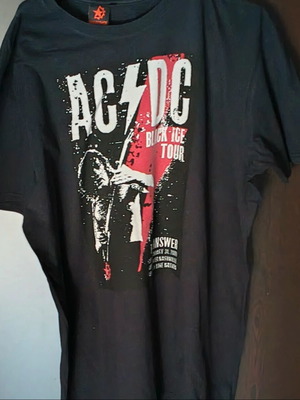 AC/DC men's T-shirt XL, Black Ice Tour