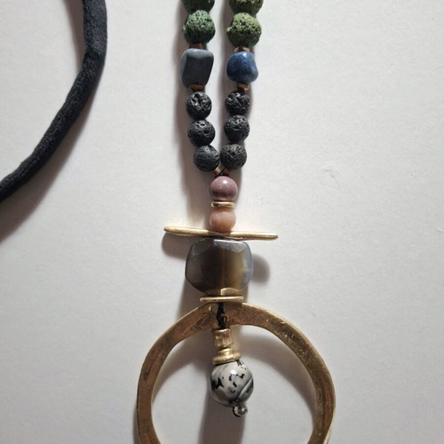 Witch Boho necklace like new, colorful and black