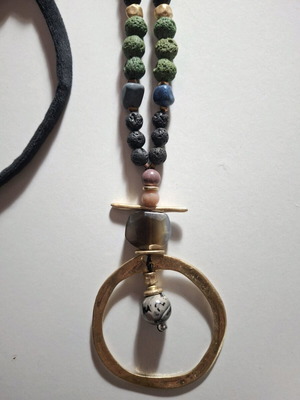 Witch Boho necklace like new, colorful and black