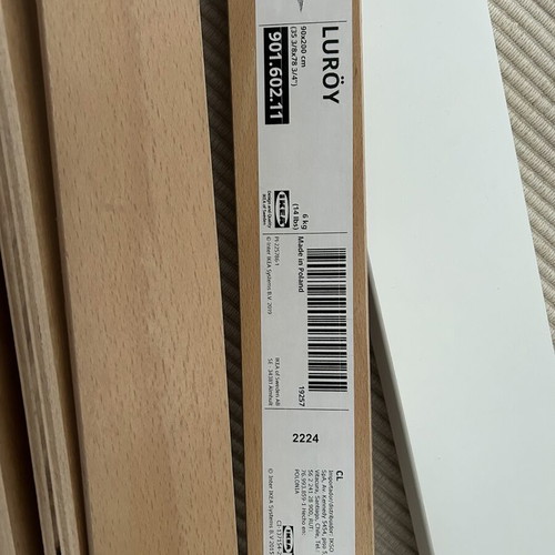 Ikea Hemnes Bed 90x200 with Nattapa Guardrail like new, pine wood