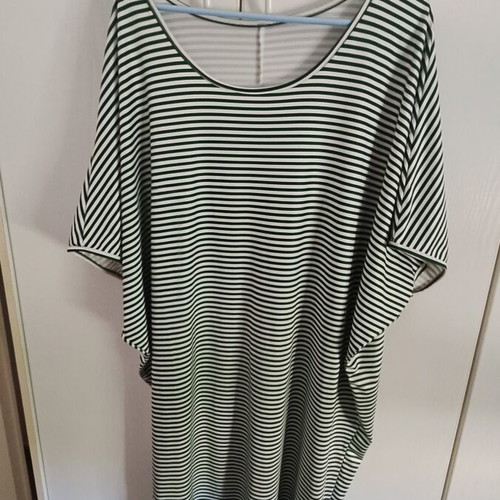 Shein dress with white and green stripes, XL