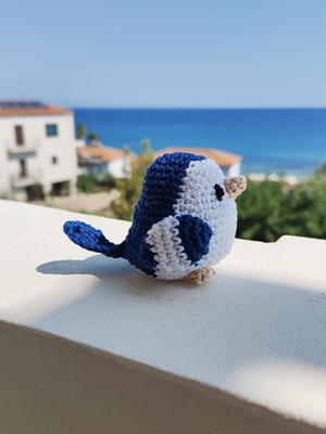Handmade amigurumi crochet doll, 12 cm