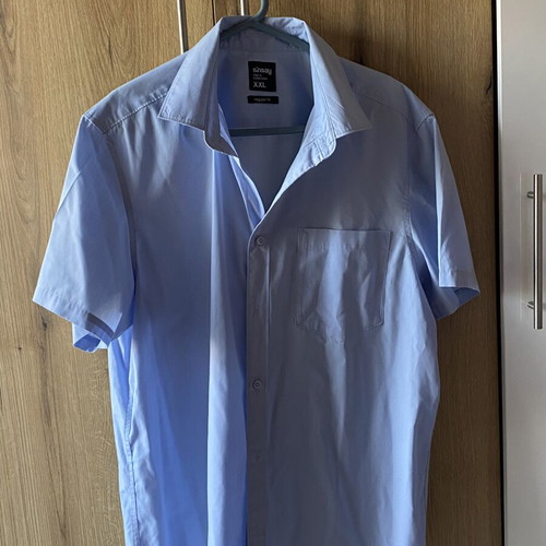 Men's Light Blue Short Sleeve Shirt Sinsay XXL Regular Fit like new