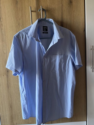 Men's Light Blue Short Sleeve Shirt Sinsay XXL Regular Fit like new