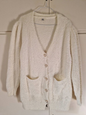 Mochy fur cardigan beige like new